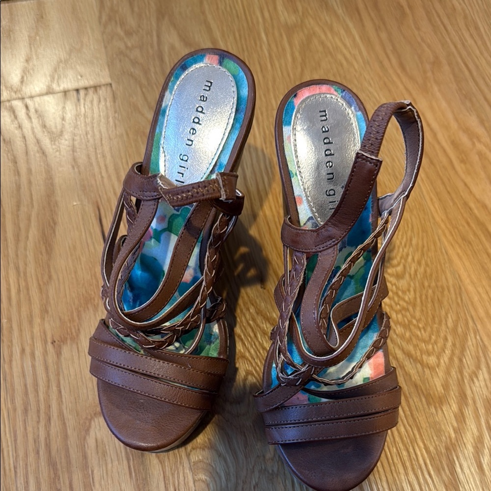 Madden Girl Brown Sandals with Medium Heel